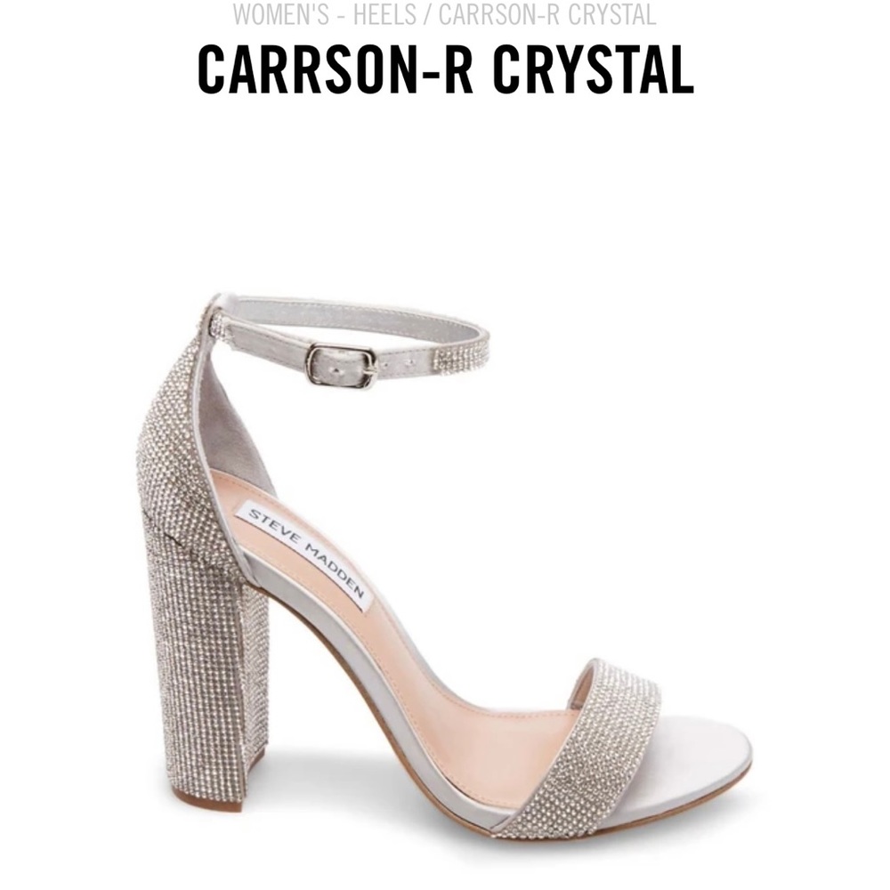 Steve Madden Carrson-R Crystal Silver heel.